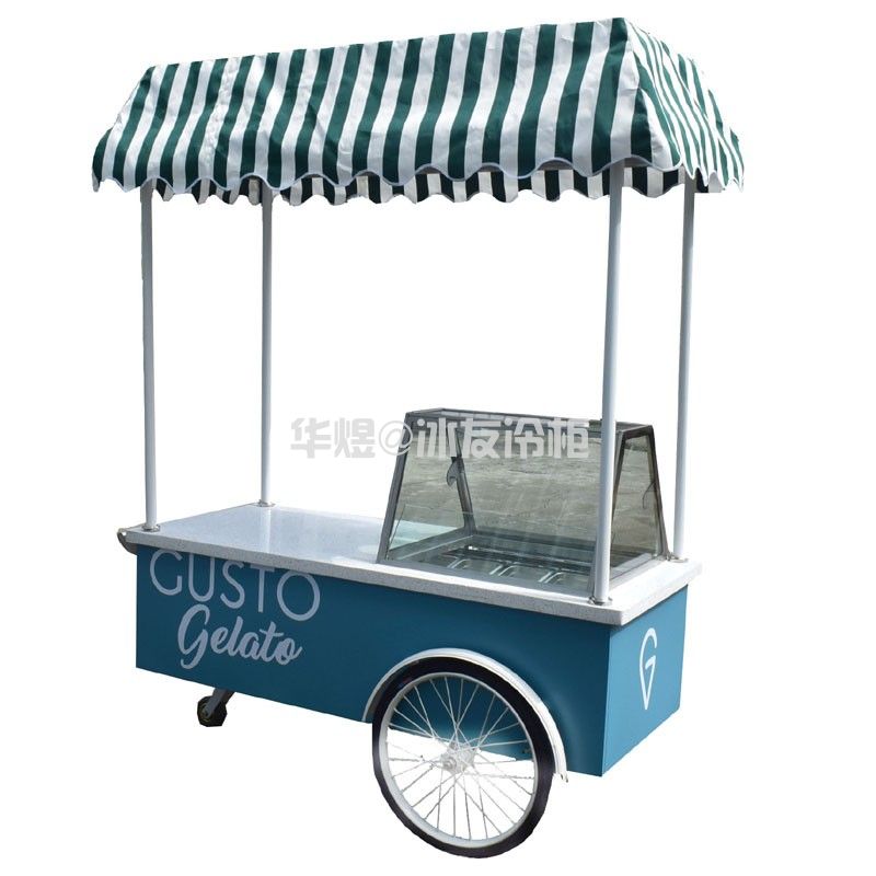 冰友8盘冰淇淋车迷你款冰淇淋花车流动冰淇淋售卖车摆摊车