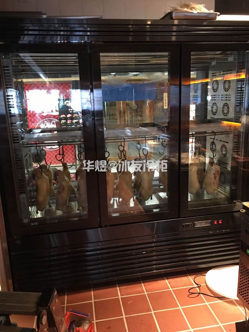 冰友前后玻璃晾鸭展示柜烤鸭、烧鹅、乳鸽风干晾胚柜(图1)