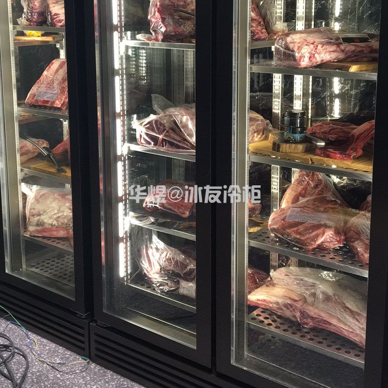 高档古铜色双门牛肉排酸成柜柜干式熟成牛排柜熟成牛肉展示柜