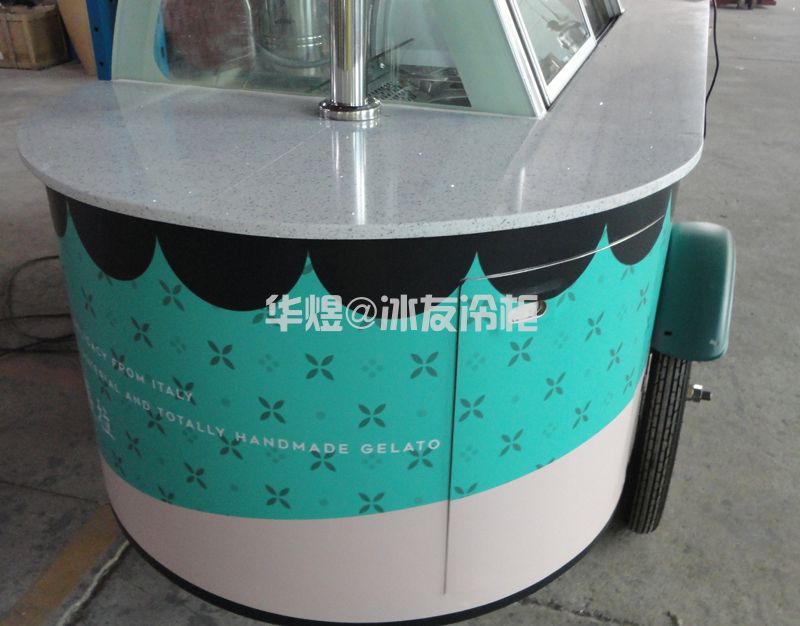 冰友单排6盘冰淇淋车户外冰淇淋展示花车流动雪糕车(图9)