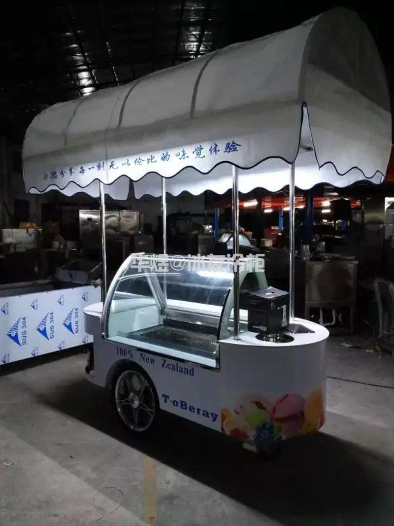 冰友单排6盘两台圆型冰淇淋车 移动室外流动车冰淇淋售卖车(图9)