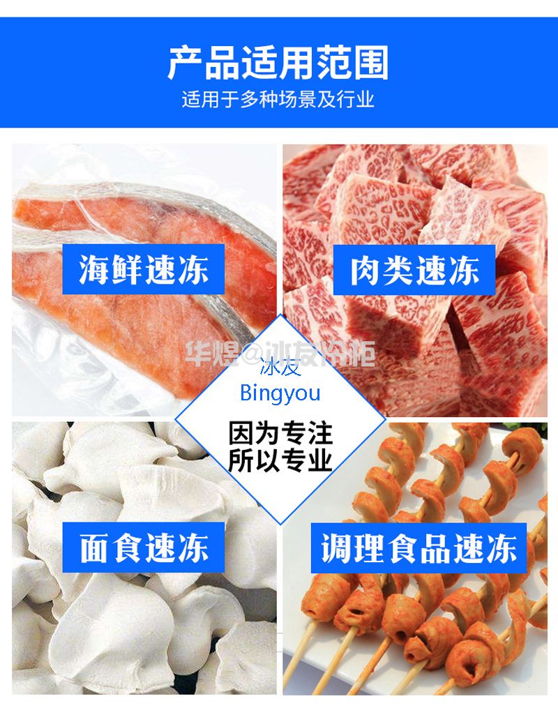 冰友常规款8盘速冻柜海鲜食品果蔬速冻柜(图7)