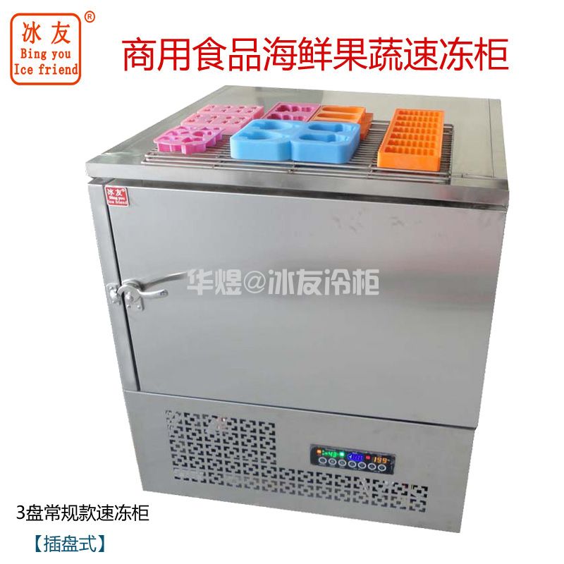 冰友小型速冻柜3盘插盘式速冻机水果蔬菜急冻柜冷冻柜(图1)