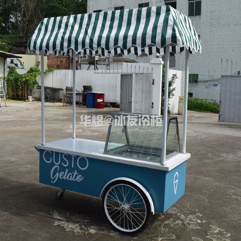 冰友8盘冰淇淋车迷你款冰淇淋花车流动冰淇淋售卖车摆摊车(图8)
