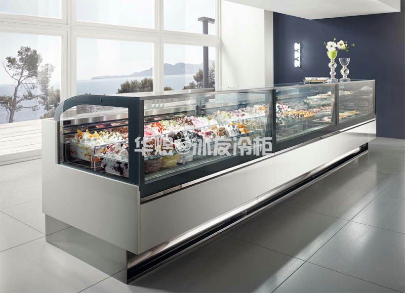 冰友直角冰淇淋展示柜冰激凌柜雪糕冷冻柜展示柜(图1)