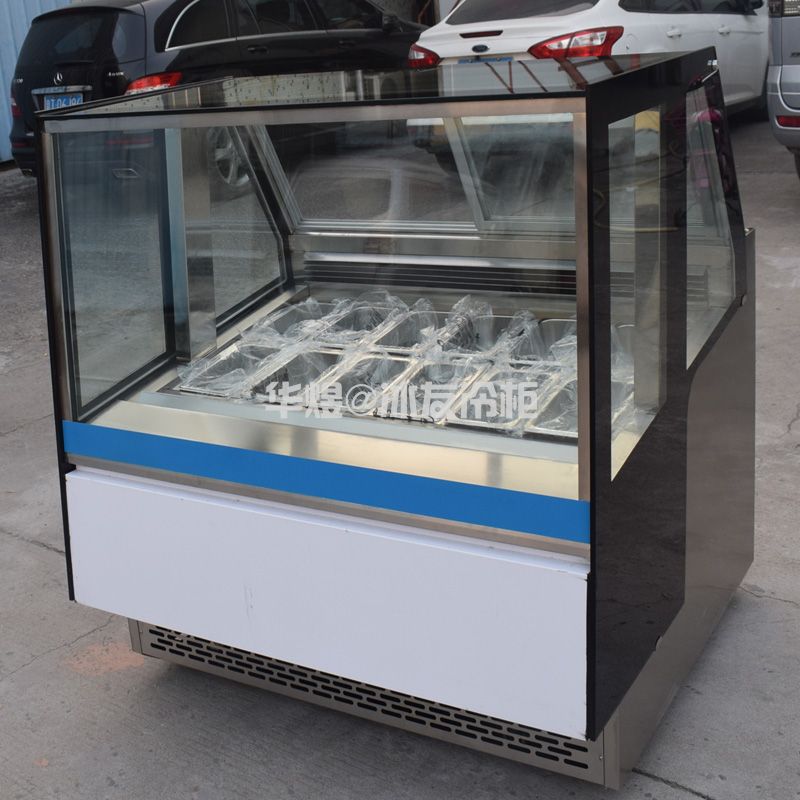冰友直角冰淇淋柜冰激凌展示柜雪糕冷冻柜商用冰淇淋冰冰棍冷藏玻璃展示柜(图8)