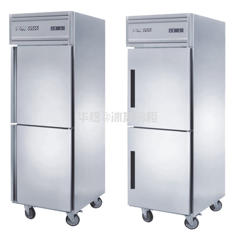 双门立式不锈钢厨房冷柜蔬菜水果保鲜柜肉类冷冻柜(图1)