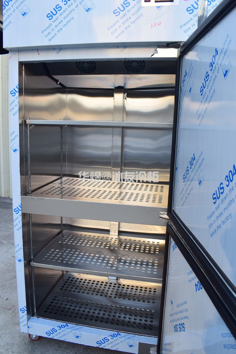 双门立式不锈钢厨房冷柜蔬菜水果保鲜柜肉类冷冻柜(图5)