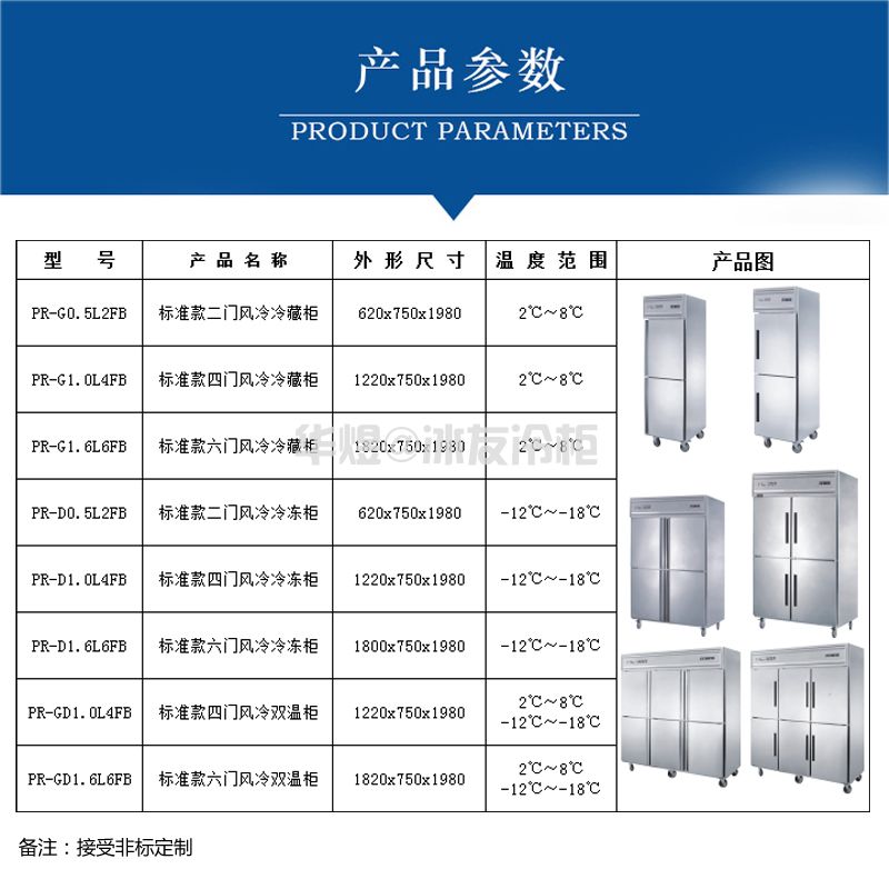 双门立式不锈钢厨房冷柜蔬菜水果保鲜柜肉类冷冻柜(图13)