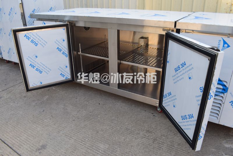 不锈钢冷藏工作台冷冻柜商用冷冻冰箱冷饮店操作平台(图9)