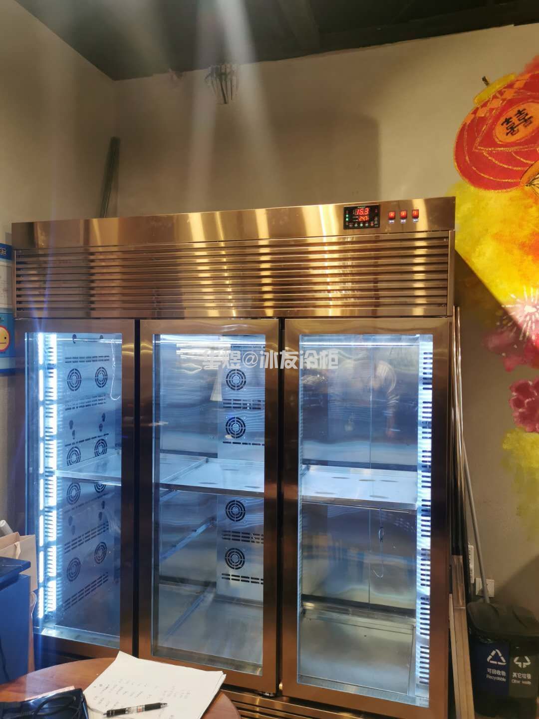 冰友常规款三门晾鸭柜烤鸭、烧鹅、乳鸽风干柜烤鸭晾胚展示柜冷柜(图9)