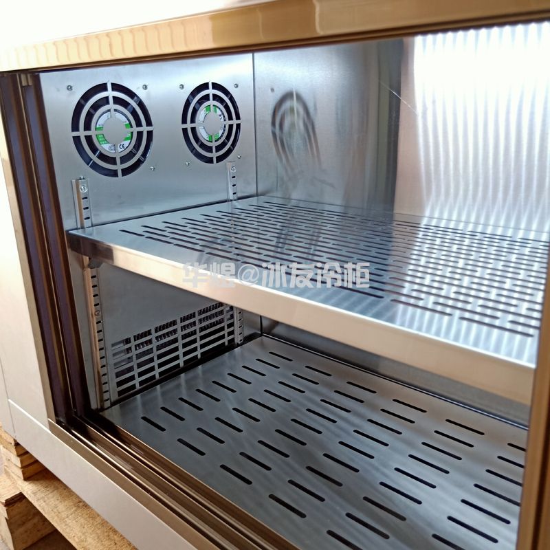 冰友风冷式厨房吊柜不锈钢挂墙冷柜玻璃门保鲜冷藏展示柜(图12)