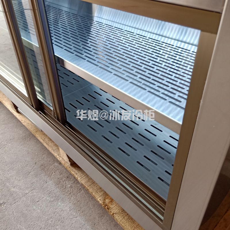 冰友风冷式厨房吊柜不锈钢挂墙冷柜玻璃门保鲜冷藏展示柜(图11)