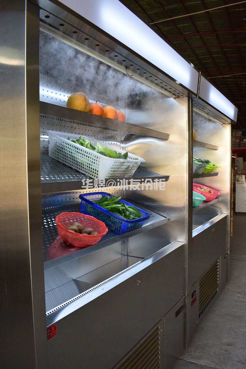 冰友1.3米开放式蔬菜柜蔬菜水果饮料保鲜展示柜冷柜小型风幕柜(图10)