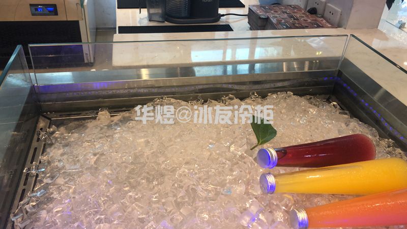 组合式冰鲜台蓝光带雾化海鲜冰台商用不锈钢超市海鲜柜(图10)