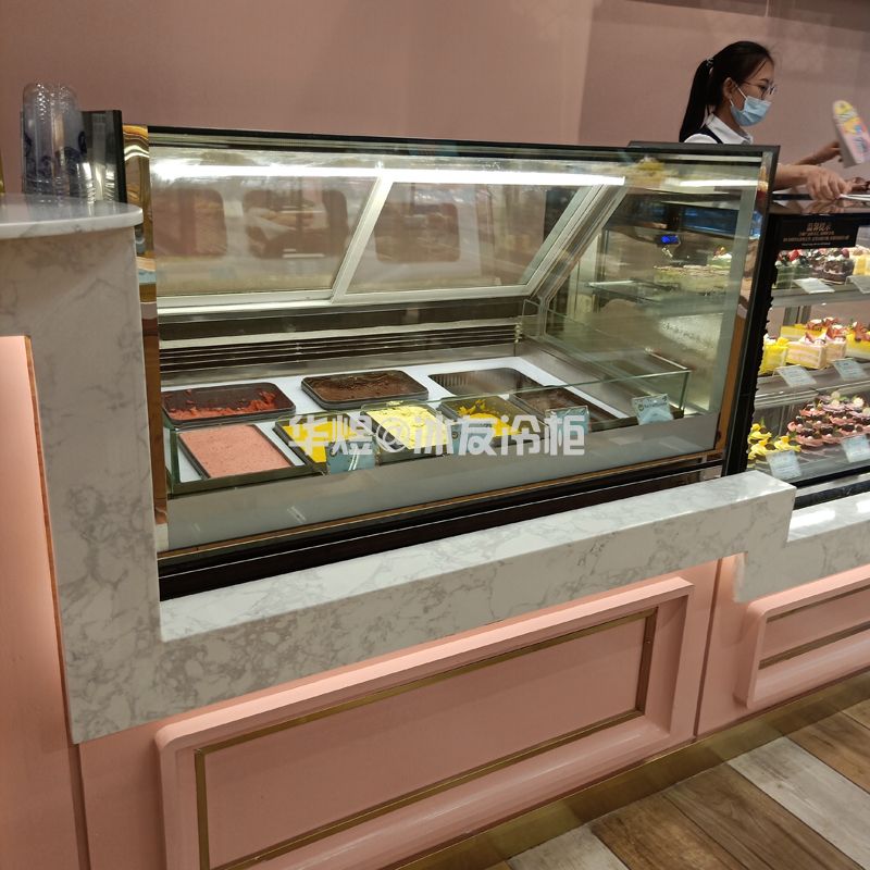 冰友直角8盘冰淇淋柜冰激凌雪糕冷冻展示柜商用冰淇淋展示冷柜(图6)