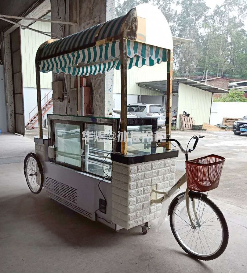 冰友独特单车型蛋糕车户外式蛋糕展示柜冰淇淋车可移动蛋糕甜品车(图3)