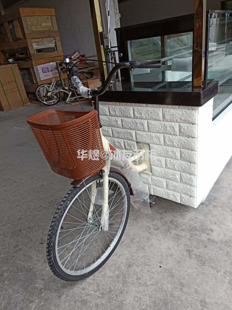 冰友独特单车型蛋糕车户外式蛋糕展示柜冰淇淋车可移动蛋糕甜品车(图5)