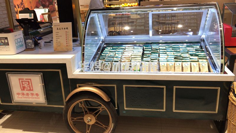 墨绿色马迭尔冰淇淋车移动冰淇淋展示柜马迭尔冰棍雪糕车户外型售卖车(图11)