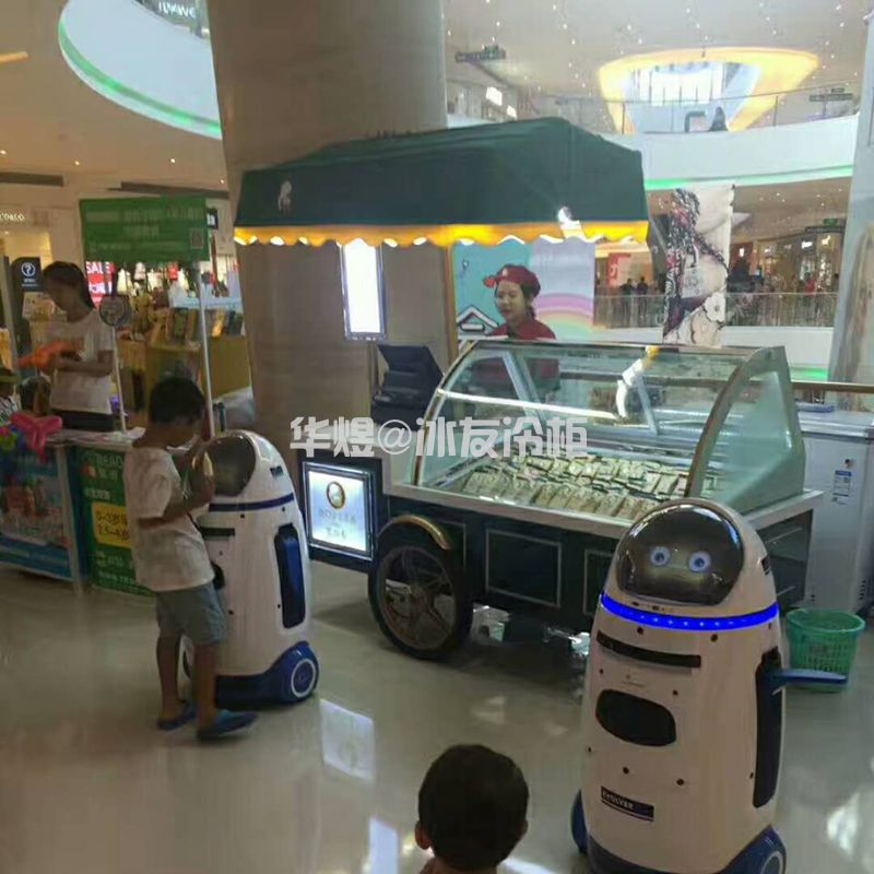 墨绿色马迭尔冰淇淋车移动冰淇淋展示柜马迭尔冰棍雪糕车户外型售卖车(图8)