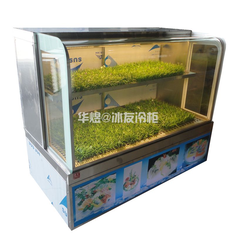 冰友牌直销订制款三文鱼刺身柜玻璃冷柜螃蟹柜海鲜展示柜冷藏柜(图1)