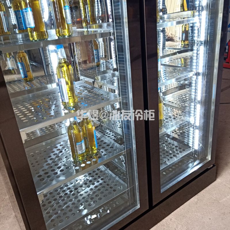 黑拉丝不锈钢酒柜啤酒冷藏展示柜商用风冷酒水饮料冷藏展示冷柜(图10)