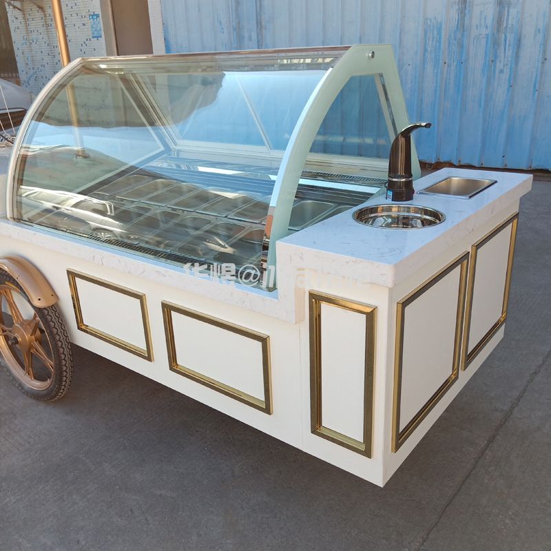 定制款雪糕车冰淇淋展示冷柜移动冰激凌车冰淇淋手推车(图11)