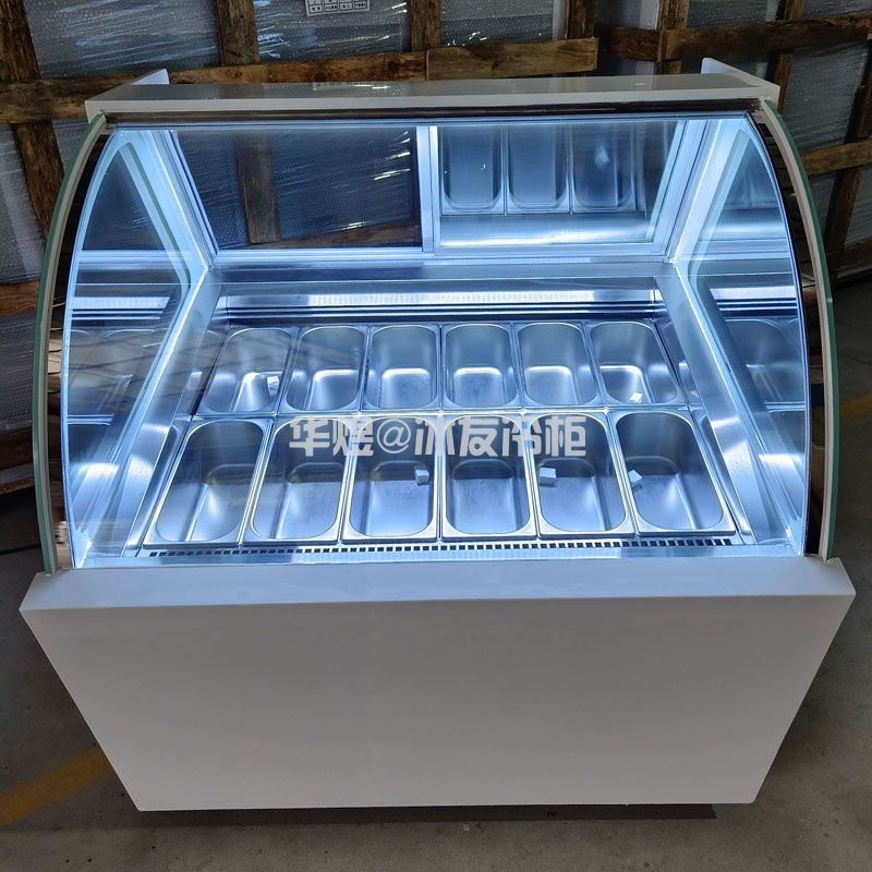 欧式雪糕盘款12盘冰淇淋柜低温雪糕展示柜(图4)