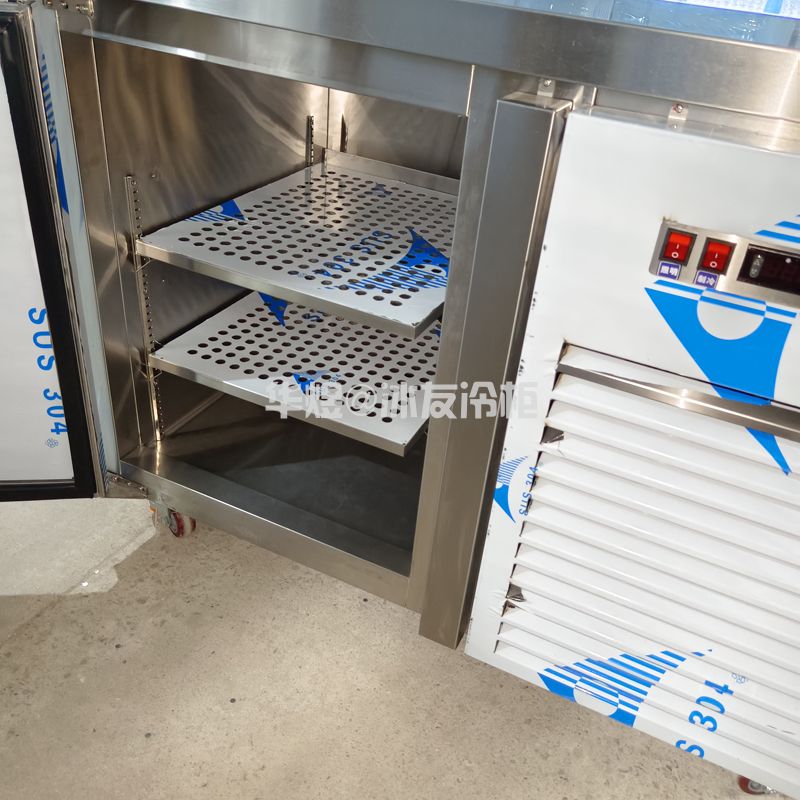 定制双机双温冰鲜台超市冷冻冰台冷板台(图7)