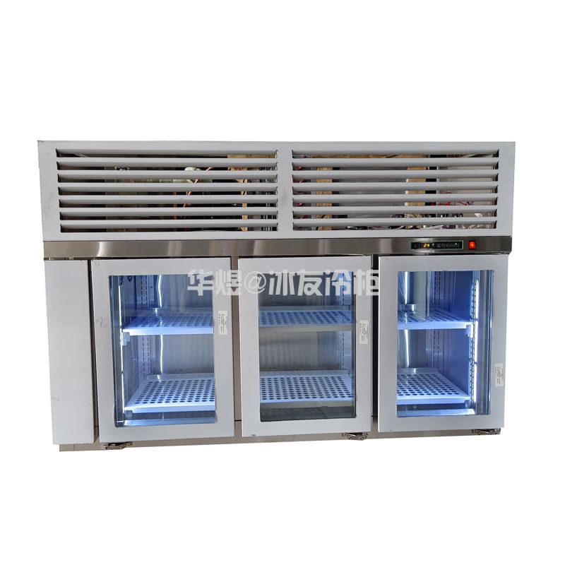 不锈钢厨房吊柜风冷挂墙柜厨房冷藏保鲜冰柜(图1)