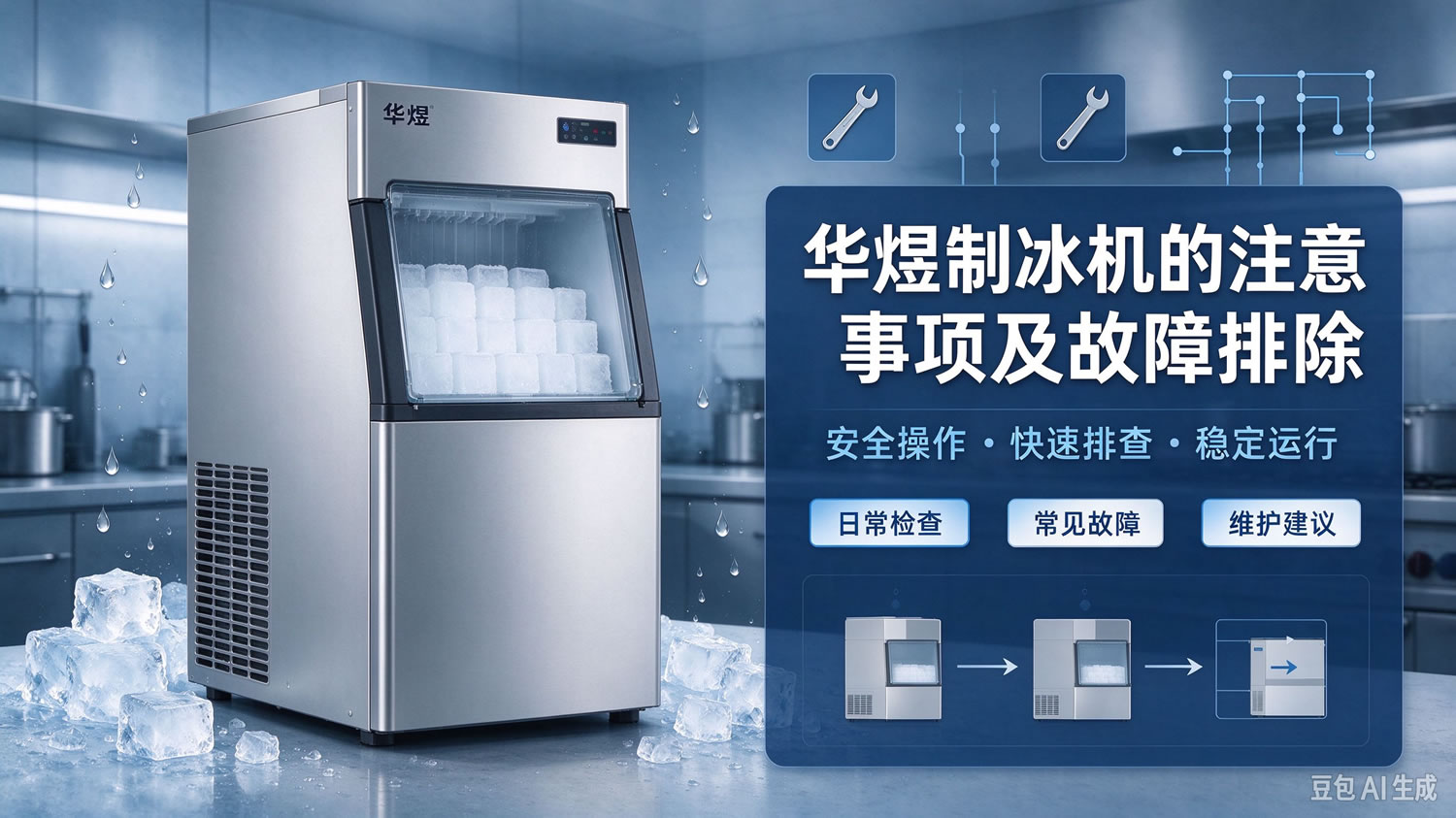 华煜制冰机的注意事项及故障排除