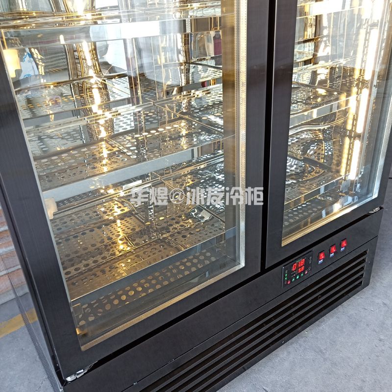 双门黑拉丝牛肉排酸柜牛肉冷藏保鲜展示柜(图3)